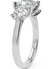 Inel de Logodnă Princesse Étoile cu Trei Diamante Create în Laborator de 2.45 ct