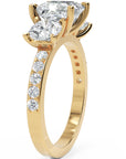 Inel de Logodnă Princesse Étoile cu Diamante Naturale Princess și Rotund Pave de 2.67 ct