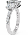 Inel de Logodnă Duchesse Éclat Pave din Aur 14k cu Diamante Radiant și Rotunde Create în Laborator de 2.67 ct