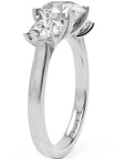 Inel de Logodnă Vicomtesse Élise cu Trei Diamante Naturale Rotunde de 2.41 ct