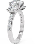 Inel de Logodnă Comtesse Éclat Pavé cu Trei Diamante Naturale de 2.63 ct
