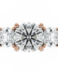 Inel de Logodnă Comtesse Éclat Pavé cu Trei Diamante Naturale de 2.63 ct