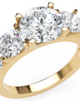 Inel de Logodnă Comtesse Éclat Pavé cu Trei Diamante Naturale de 2.63 ct