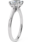 Inel de Logodnă Duchesse Carrée din Aur 14k cu Moissanite Pătrat cu Tăietură Emerald de 1.47 ct din 14k Aur Alb - Castelo.ro