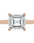 Inel de Logodnă Duchesse Carrée din Aur 14k cu Moissanite Pătrat cu Tăietură Emerald de 1.47 ct din 14k Aur Roz - Castelo.ro