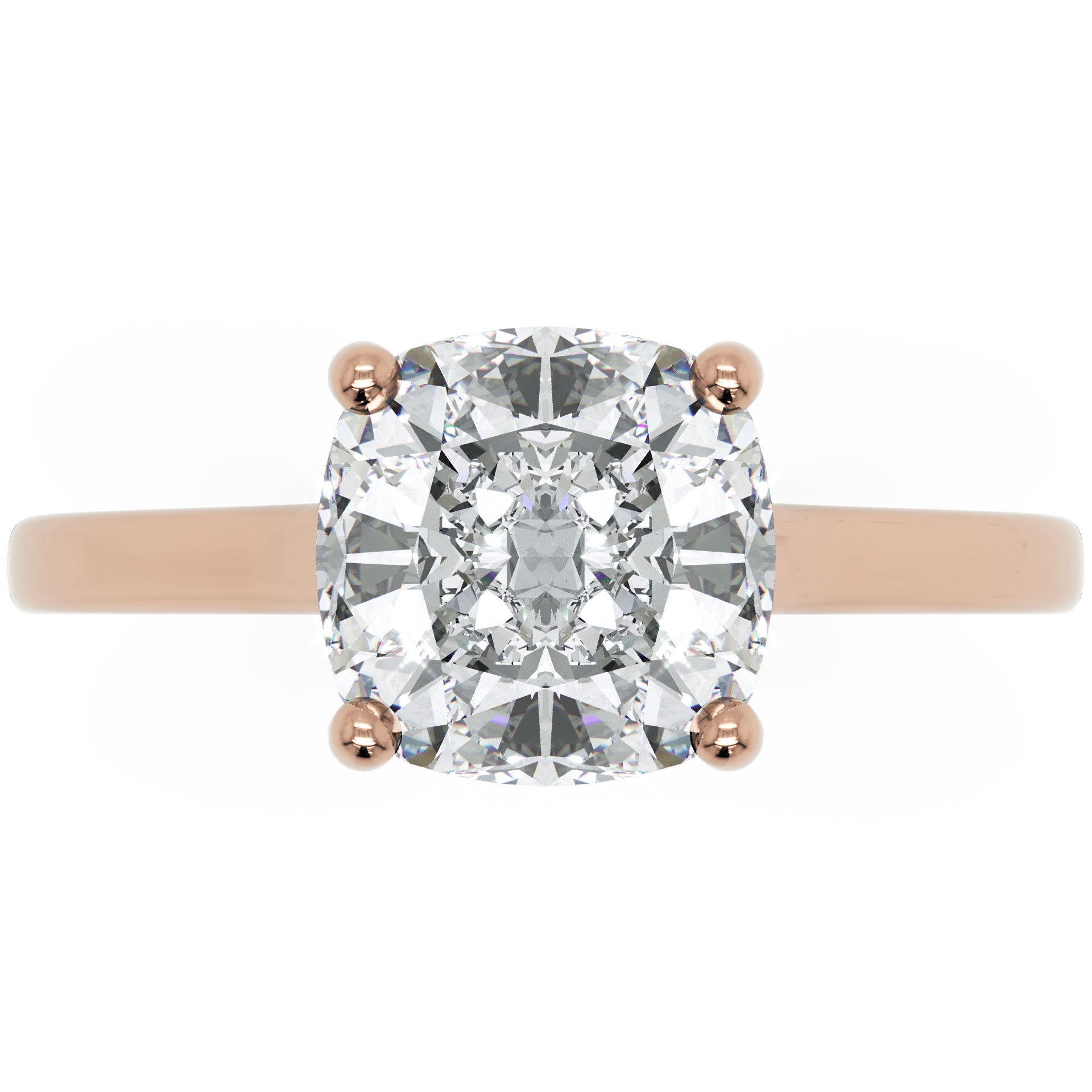 Inel de Logodnă Duchesse Céleste din Aur 14k cu Moissanite Cushion de 1.53 ct