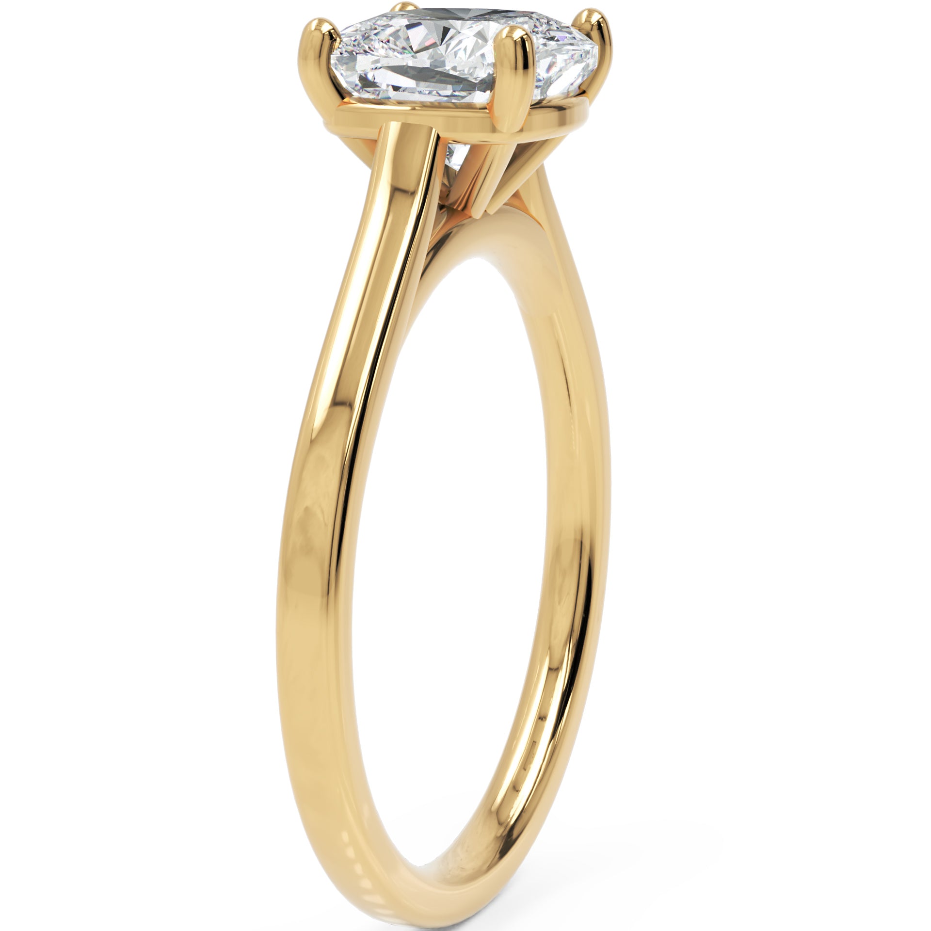 Inel de Logodnă Duchesse Céleste din Aur 14k cu Moissanite Cushion de 1.53 ct