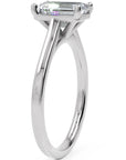 Inel de Logodnă Duchesse Émeraude din Aur 14k cu Moissanite Smarald de 1.48 ct din 14k Aur Alb - Castelo.ro