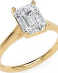 Inel de Logodnă Duchesse Émeraude din Aur 14k cu Moissanite Smarald de 1.48 ct din 14k Aur Galben - Castelo.ro