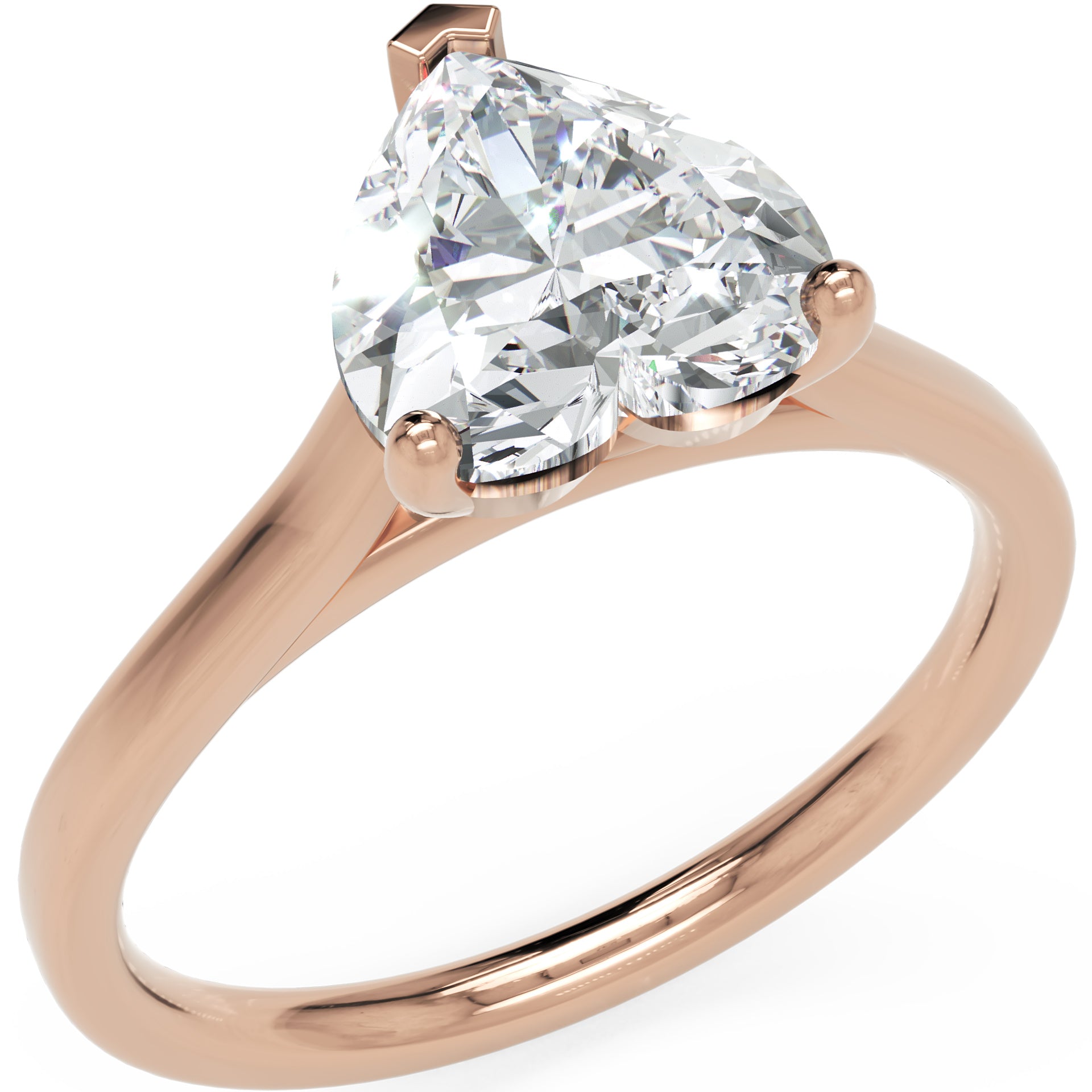 Inel de Logodnă Duchesse Cœur cu Diamant Natural Inimă de 1.50 ct
