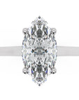 Inel de Logodnă Duchesse Élancée din Aur 14k cu Moissanite Marquise de 1.46 ct din 14k Aur Alb - Castelo.ro