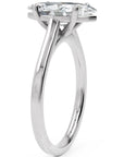 Inel de Logodnă Duchesse Élancée din Aur 14k cu Moissanite Marquise de 1.46 ct din 14k Aur Alb - Castelo.ro