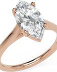 Inel de Logodnă Duchesse Élancée din Aur 14k cu Moissanite Marquise de 1.46 ct din 14k Aur Roz - Castelo.ro