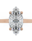 Inel de Logodnă Duchesse Élancée din Aur 14k cu Moissanite Marquise de 1.46 ct din 14k Aur Roz - Castelo.ro