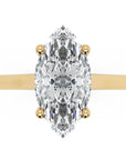 Inel de Logodnă Duchesse Élancée din Aur 14k cu Moissanite Marquise de 1.46 ct din 14k Aur Galben - Castelo.ro