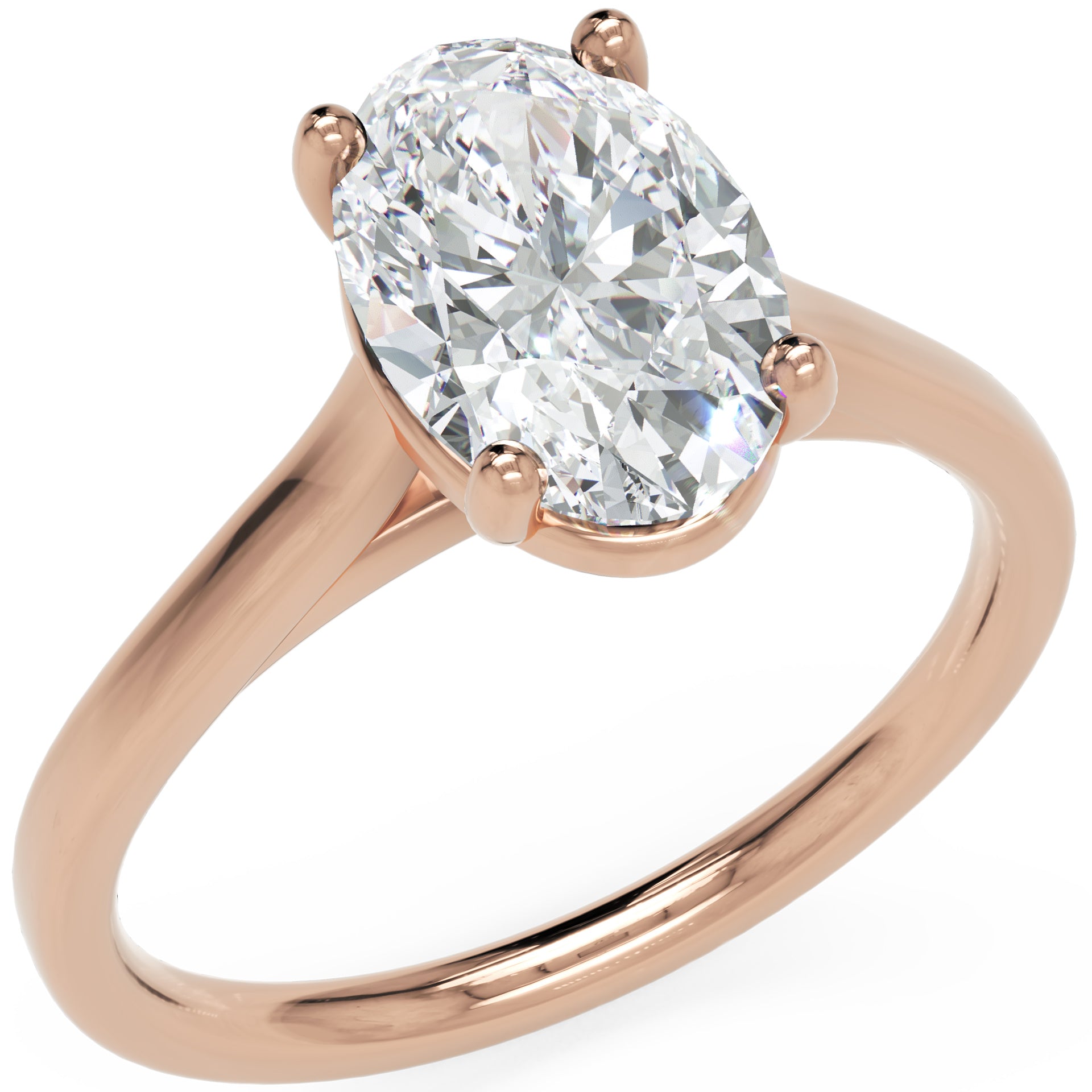 Inel de Logodnă Duchesse Éléonore din Aur 14k cu Moissanite Oval de 1.45 ct