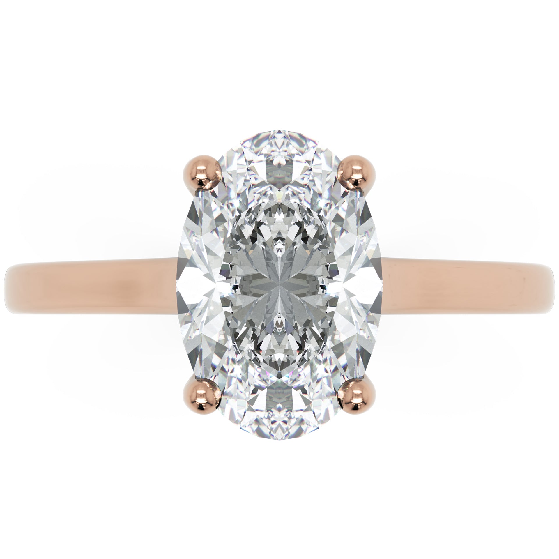 Inel de Logodnă Duchesse Éléonore din Aur 14k cu Moissanite Oval de 1.45 ct