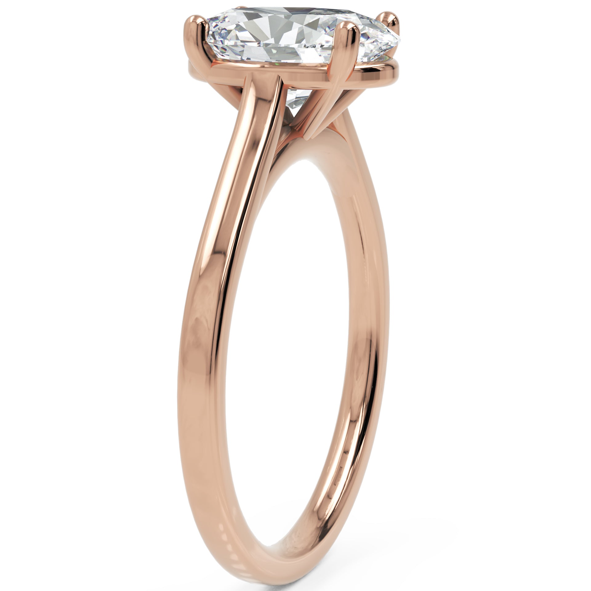 Inel de Logodnă Duchesse Éléonore din Aur 14k cu Moissanite Oval de 1.45 ct