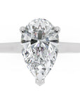 Inel de Logodnă Duchesse Poire din Aur 14k cu Moissanite Pară de 1.49 ct din 14k Aur Alb - Castelo.ro