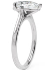 Inel de Logodnă Duchesse Poire din Aur 14k cu Moissanite Pară de 1.49 ct din 14k Aur Alb - Castelo.ro