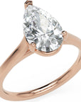 Inel de Logodnă Duchesse Poire din Aur 14k cu Moissanite Pară de 1.49 ct din 14k Aur Roz - Castelo.ro