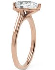 Inel de Logodnă Duchesse Poire din Aur 14k cu Moissanite Pară de 1.49 ct din 14k Aur Roz - Castelo.ro