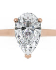 Inel de Logodnă Duchesse Poire din Aur 14k cu Moissanite Pară de 1.49 ct din 14k Aur Roz - Castelo.ro