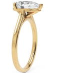 Inel de Logodnă Duchesse Poire din Aur 14k cu Moissanite Pară de 1.49 ct din 14k Aur Galben - Castelo.ro