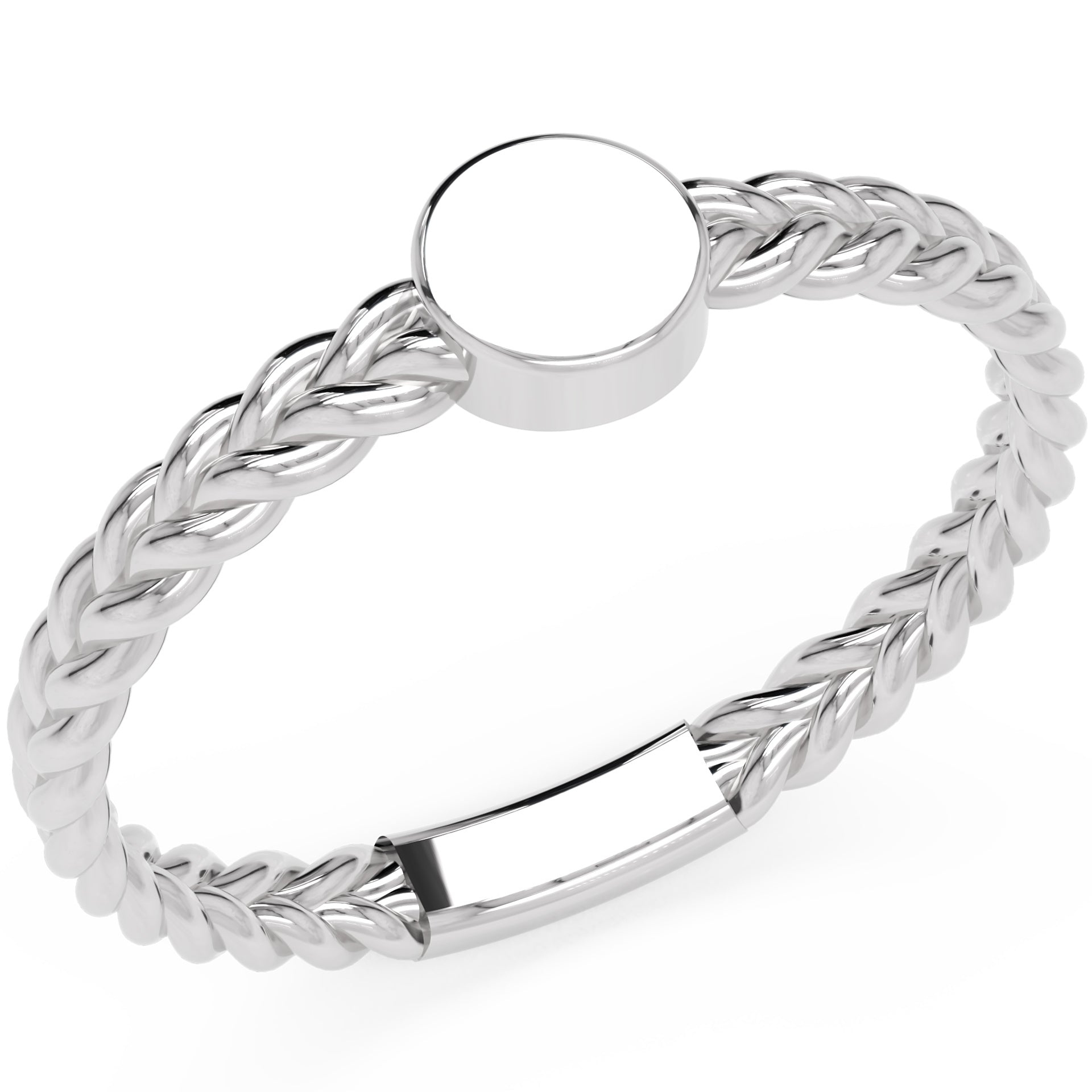 Inel Éloise Minimalist din Aur 14k din 14k Aur Alb - Castelo.ro