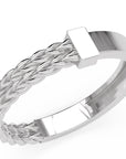 Inel Victoire Tressé Minimalist din Aur 14k din 14k Aur Alb - Castelo.ro