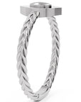 Inel Éléonore Marquise Minimalist din Aur 18k din Platina - Castelo.ro