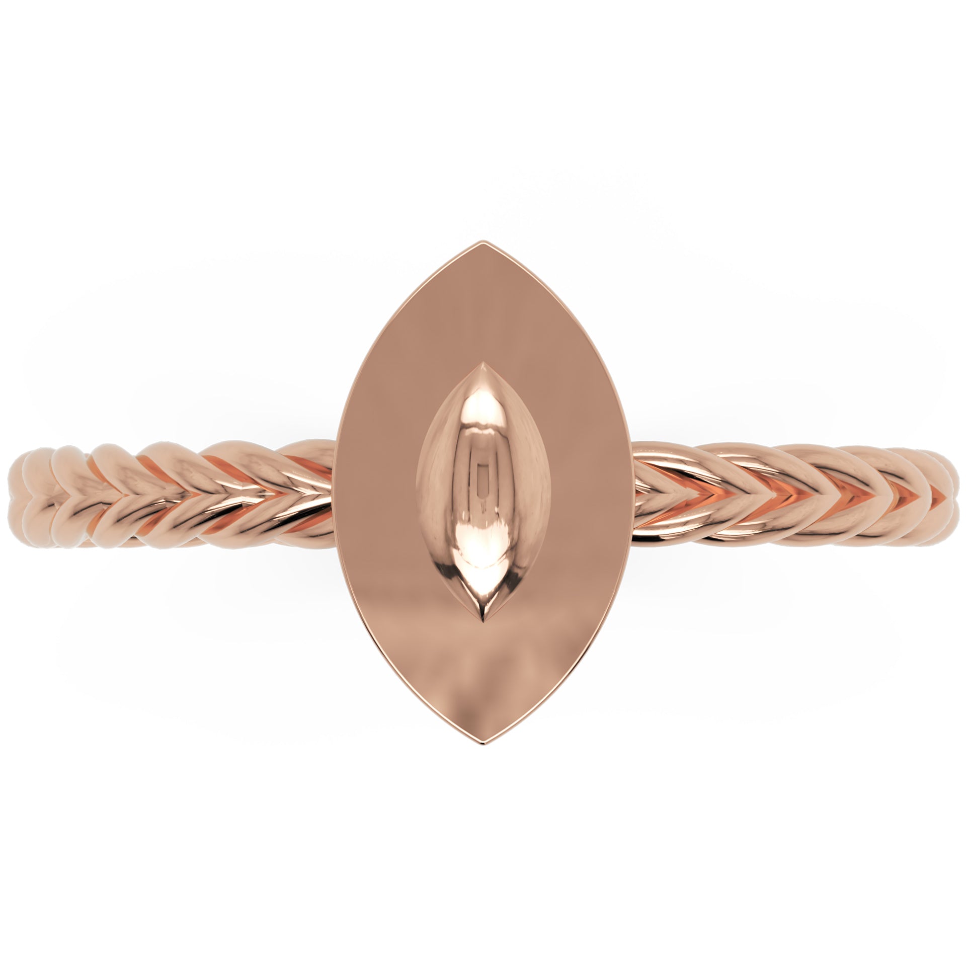 Inel Éléonore Marquise Minimalist din Aur 18k din 18k Aur Roz - Castelo.ro