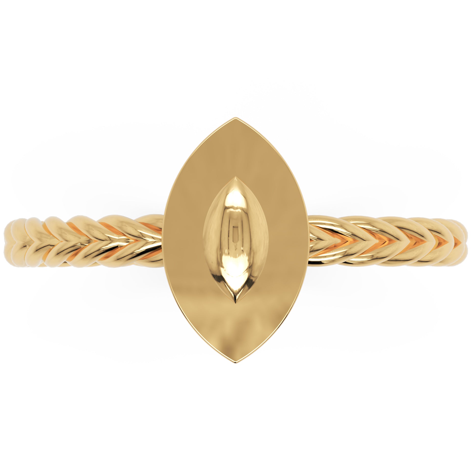 Inel Éléonore Marquise Minimalist din Aur 18k din 18k Aur Galben - Castelo.ro