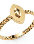 Inel Éléonore Marquise Minimalist din Aur 18k din 18k Aur Galben - Castelo.ro