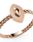 Inel Éléonore Marquise Minimalist din Aur 18k din 18k Aur Roz - Castelo.ro