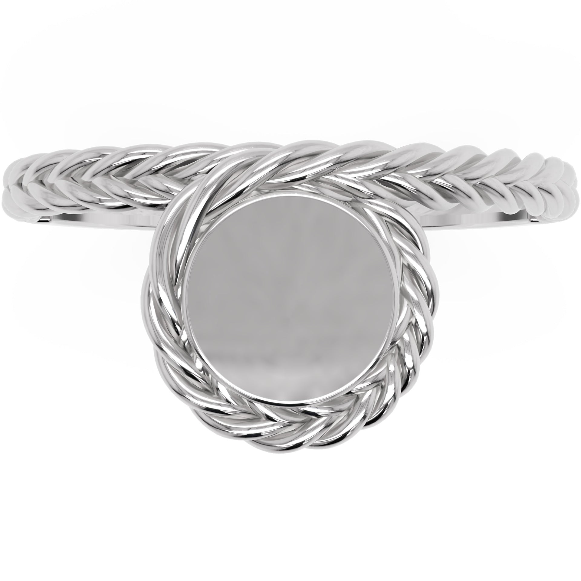 Inel Élodie Tressé Minimalist din Aur 18k din Platina - Castelo.ro