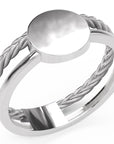 Inel Clémence Minimalist din Aur 18k din Platina - Castelo.ro