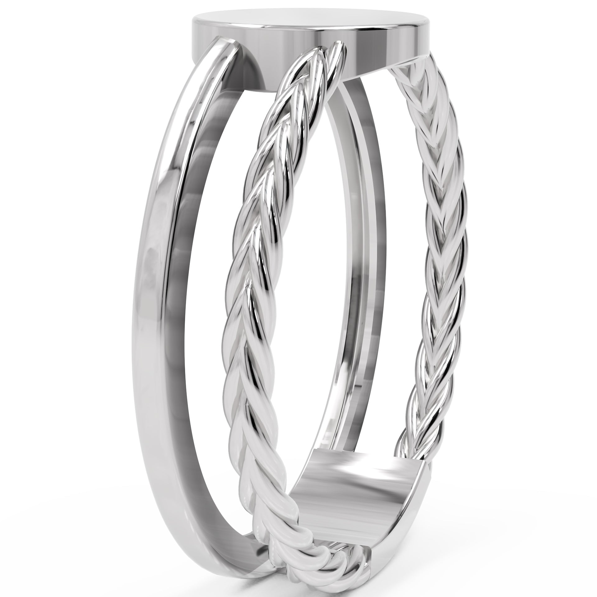 Inel Clémence Minimalist din Aur 18k din Platina - Castelo.ro