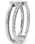 Inel Clémence Minimalist din Aur 18k din Platina - Castelo.ro