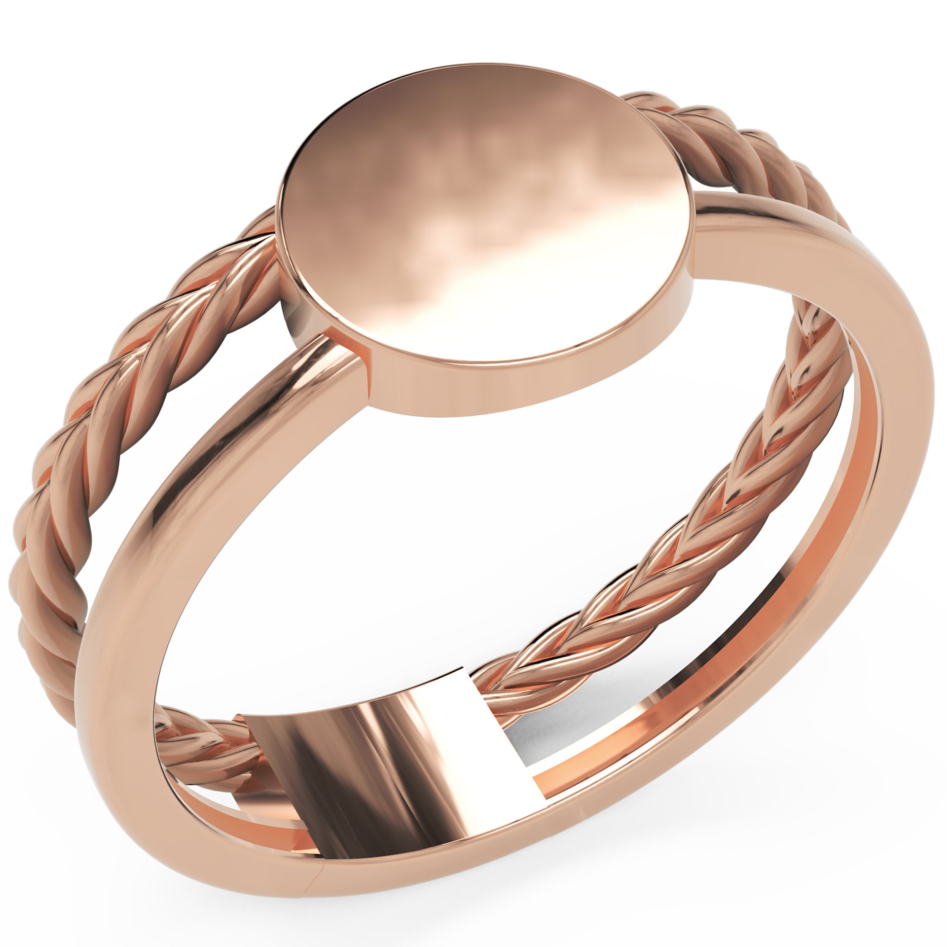 Inel Clémence Minimalist din Aur 18k din 18k Aur Roz - Castelo.ro