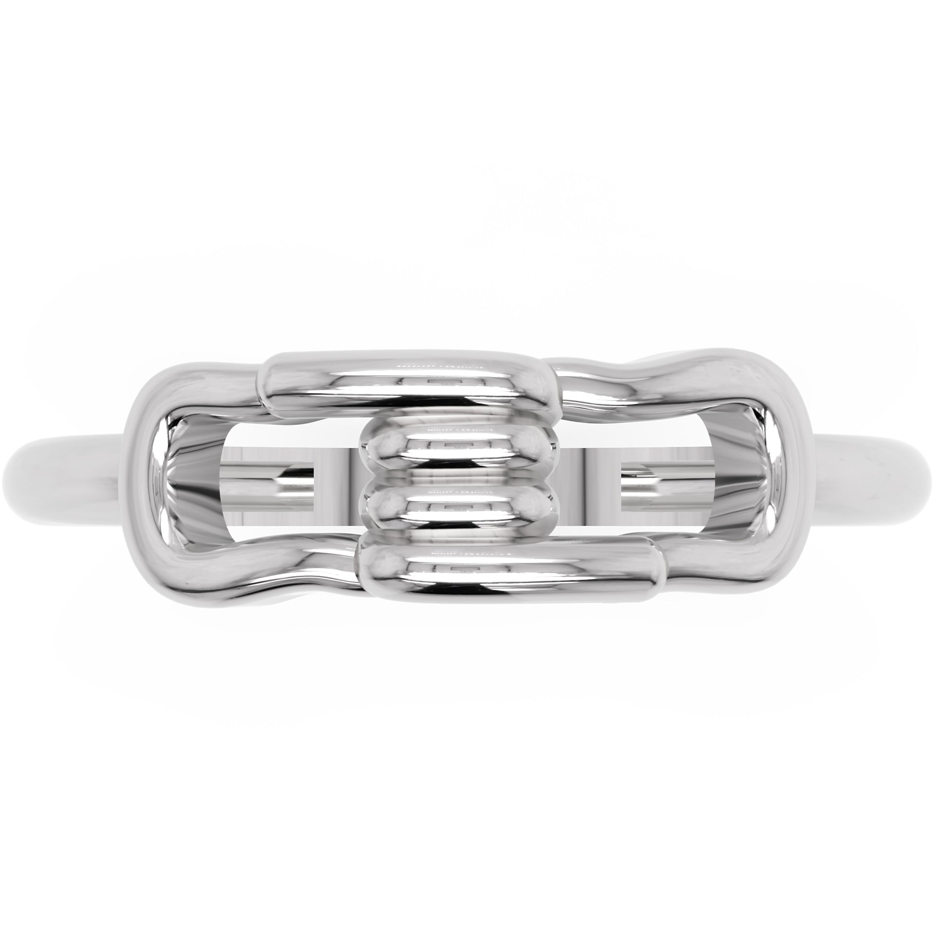 Inel Amélie Tressé Minimalist din Aur 18k din Platina - Castelo.ro