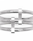 Inel Célestine Minimalist din Aur 14k din 14k Aur Alb - Castelo.ro