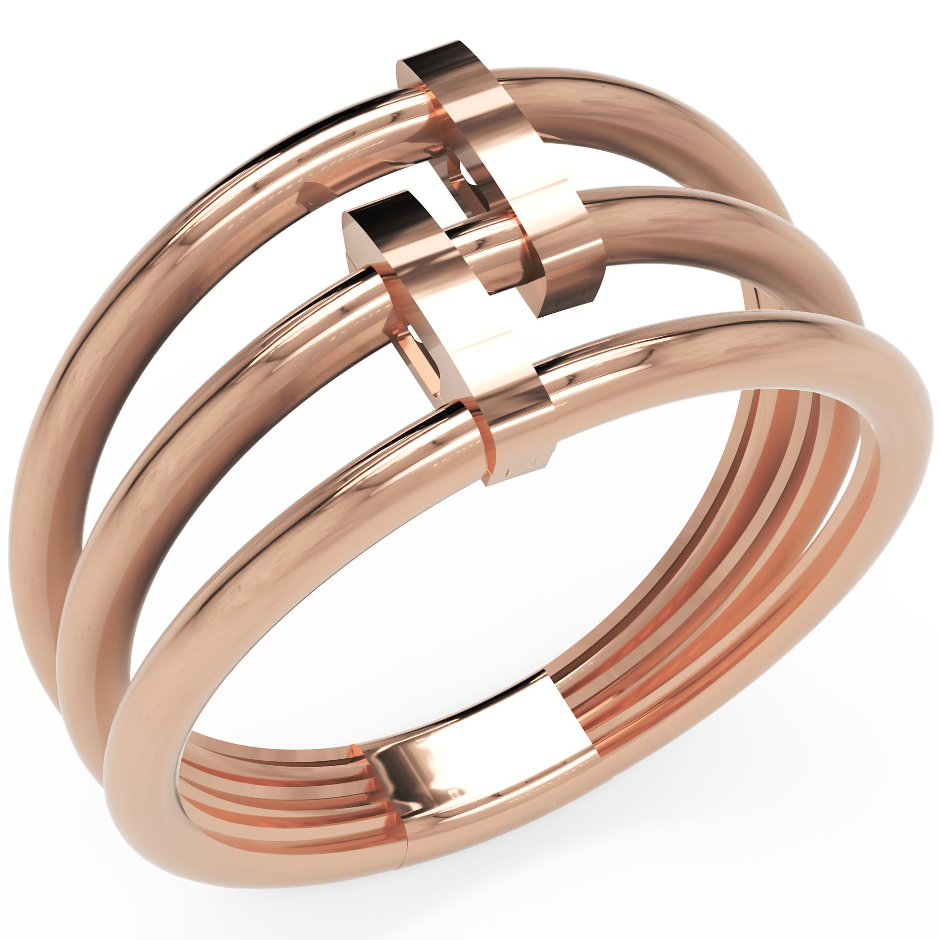 Inel Célestine Minimalist din Aur 14k din 14k Aur Roz - Castelo.ro