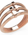 Inel Célestine Minimalist din Aur 14k din 14k Aur Roz - Castelo.ro