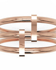 Inel Célestine Minimalist din Aur 14k din 14k Aur Roz - Castelo.ro