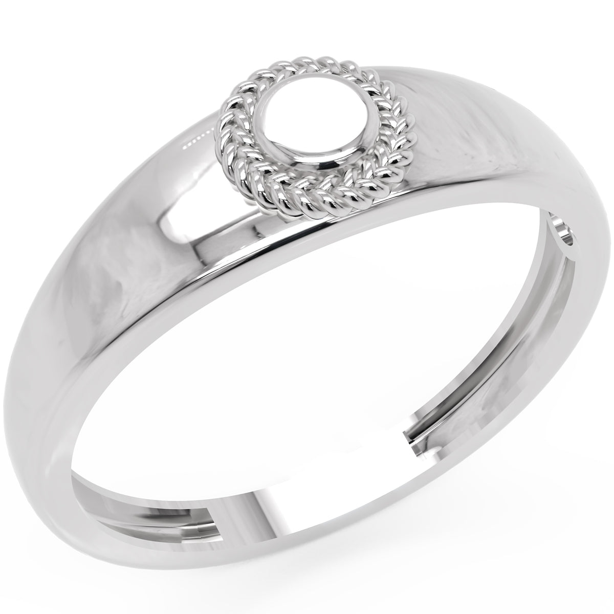 Inel Rosalie Minimalist din Aur 14k din 14k Aur Alb - Castelo.ro