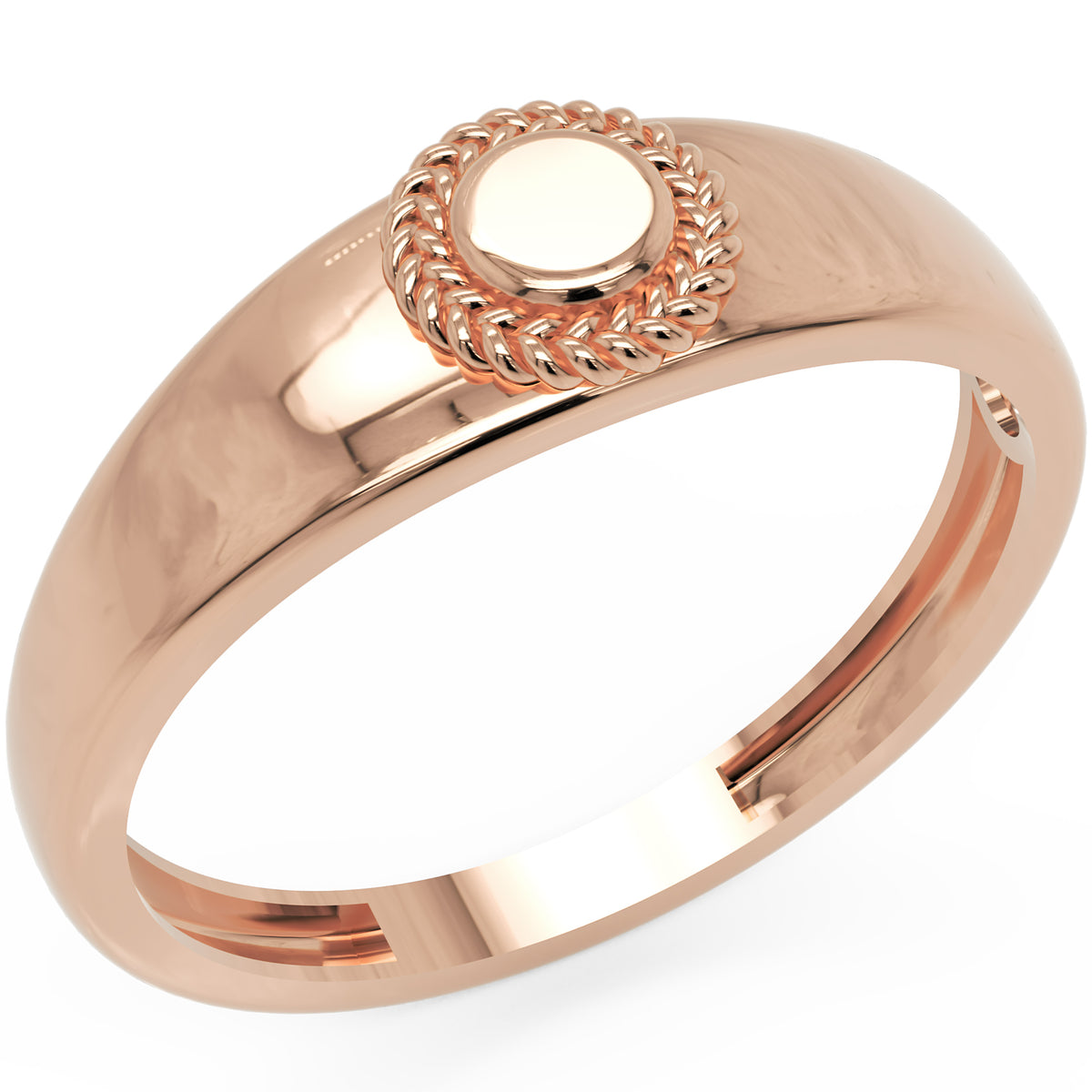 Inel Rosalie Minimalist din Aur 14k din 14k Aur Roz - Castelo.ro