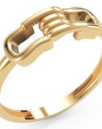 Inel Amélie Tressé Minimalist din Aur 14k din 14k Aur Galben - Castelo.ro