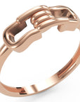 Inel Amélie Tressé Minimalist din Aur 14k din 14k Aur Roz - Castelo.ro