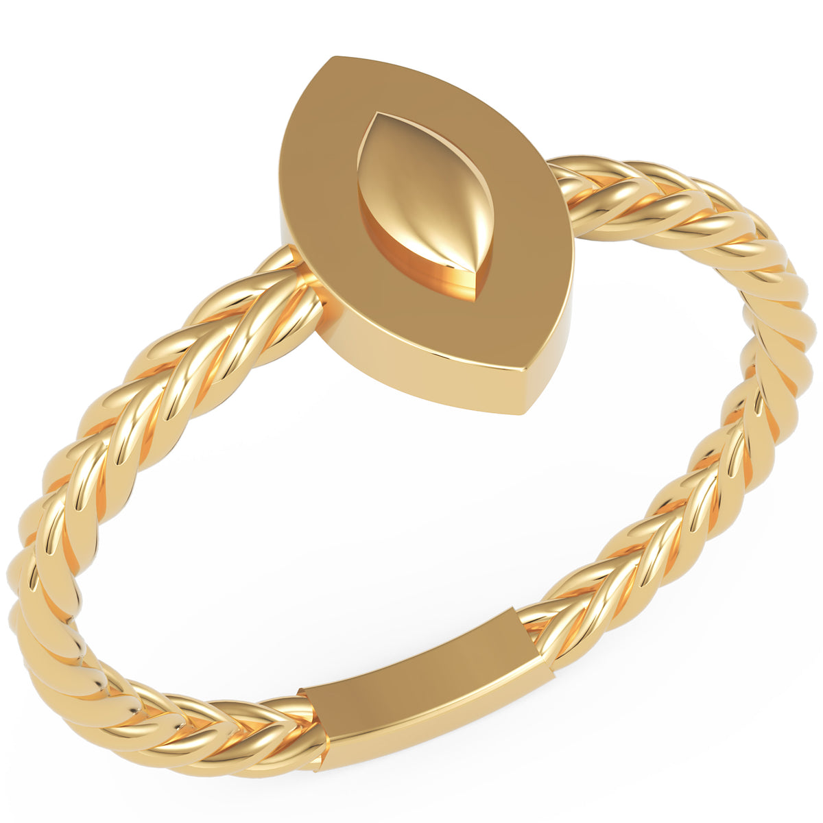 Inel Éléonore Marquise Minimalist din Aur 14k din 14k Aur Galben - Castelo.ro
